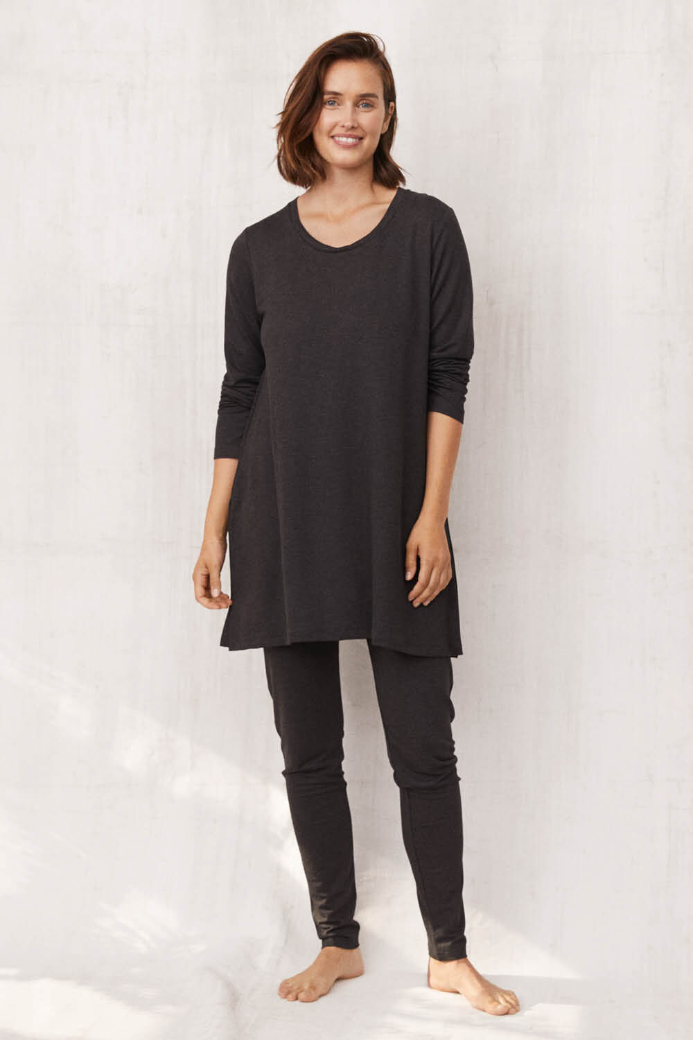 Glowie JERSEY Tunic - D. Grey mel., Pio JERSEY Leggings - D. Grey mel.